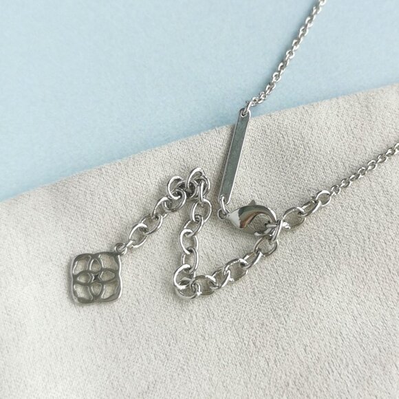 NEW Kendra Scott Elisa Silver Amethyst Pendant Necklace - Picture 4 of 4